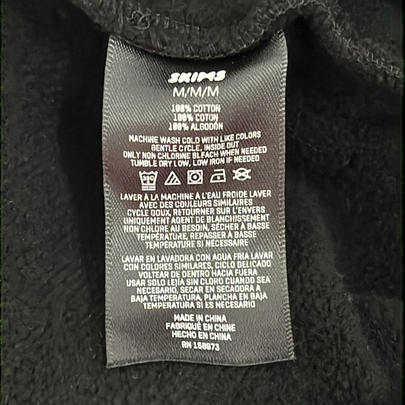 Skims Fleece Boyfriend Shorts Onyx Medium - Picture 8 of 8